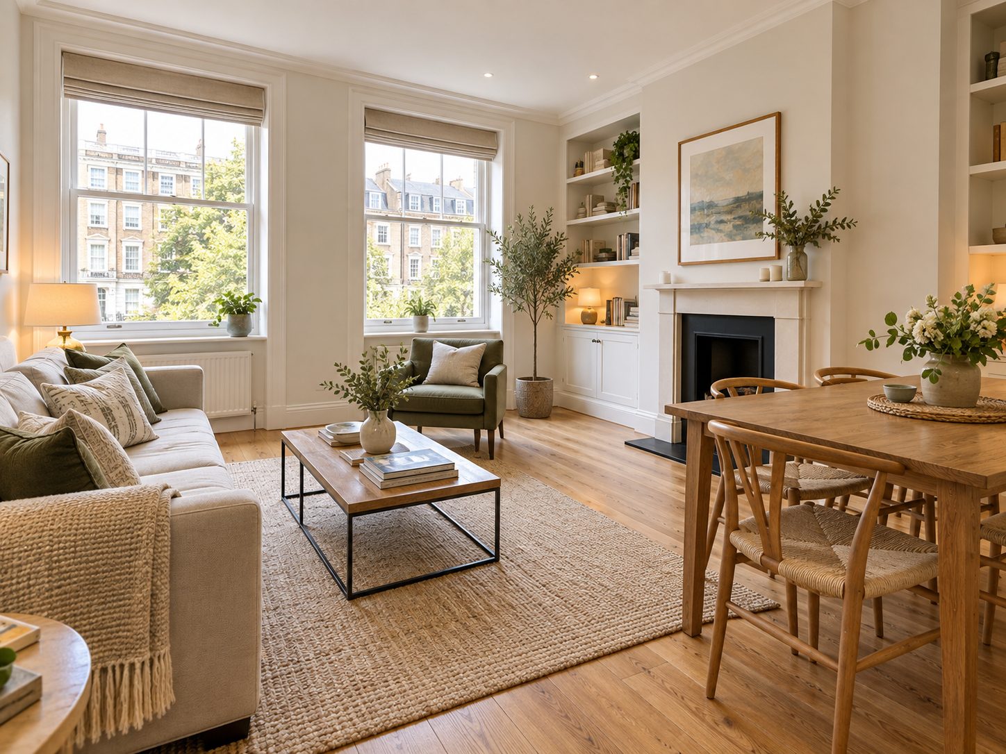 Illustrative photograph of a two-bedroom flat interior